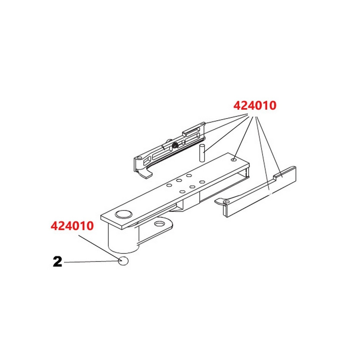 770n - bras et debrayage moteur - FAAC 424010 