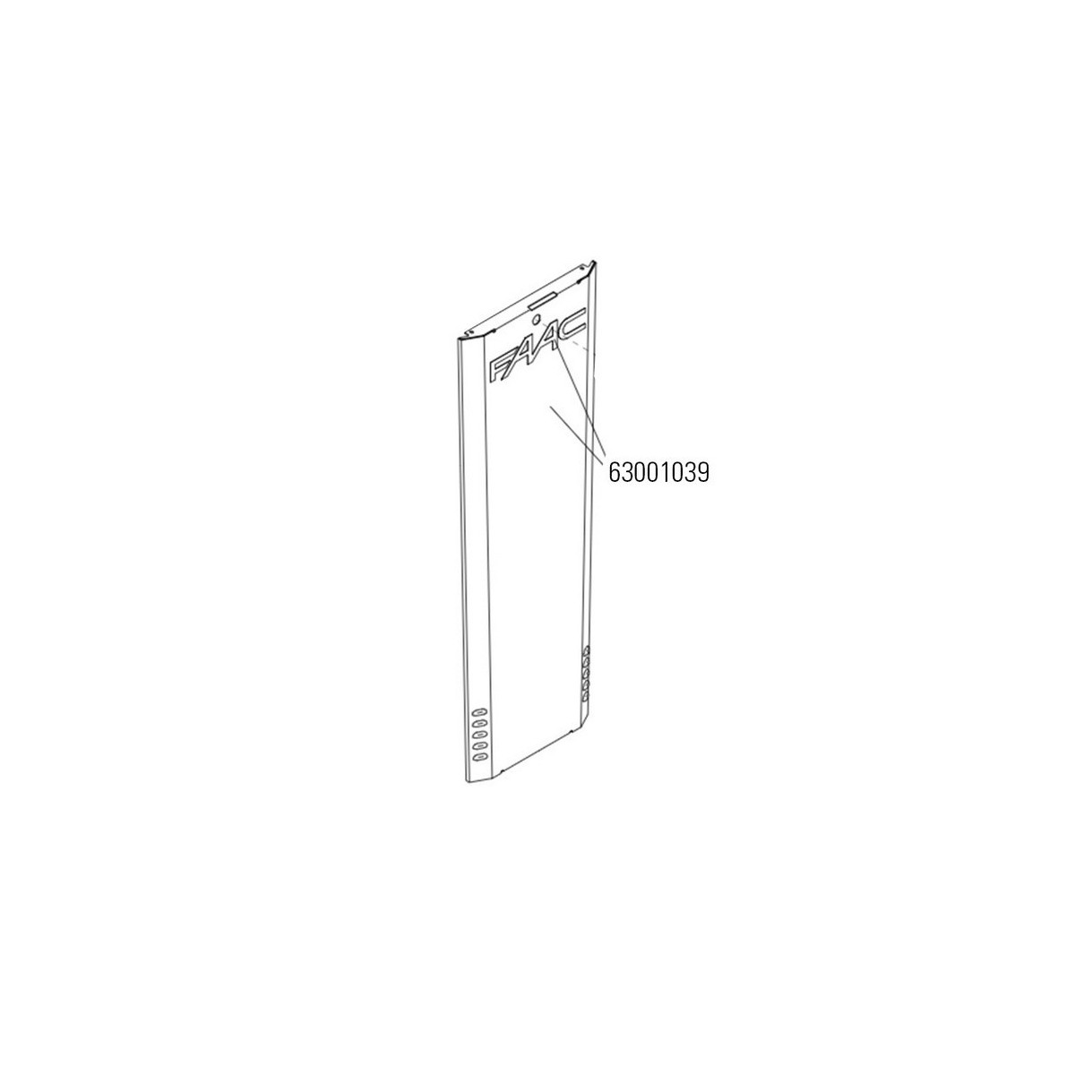 B614 - porte rouge. piece detachee pour coffre de barriere b614  - FAAC 63001039 