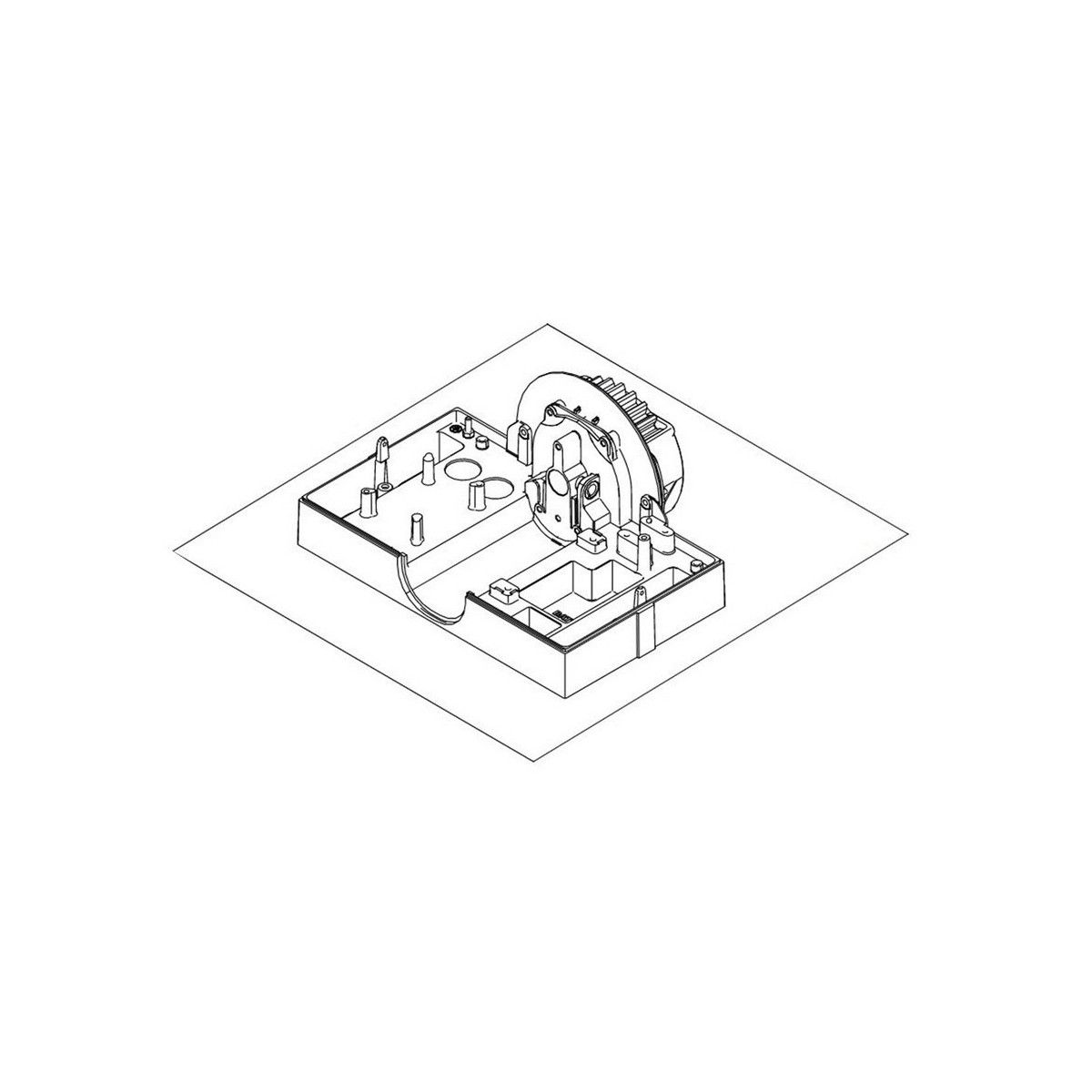C721 - groupe moteur avec pignon z28 pour c710, cyclo kit. - FAAC 63002695 