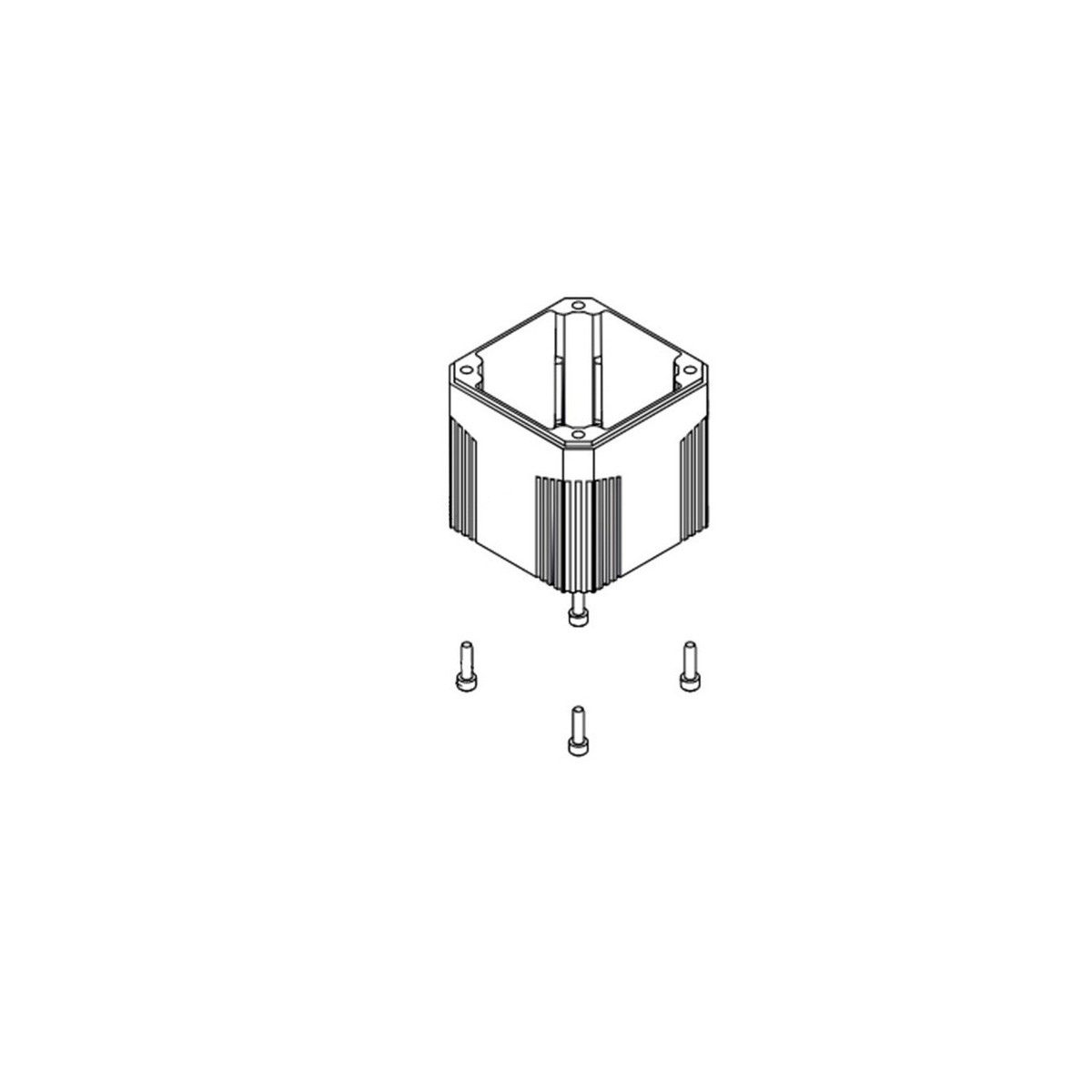 412 - corps d'operateur gauche pour moteur electromecanique pour portail battant - FAAC 63003280 