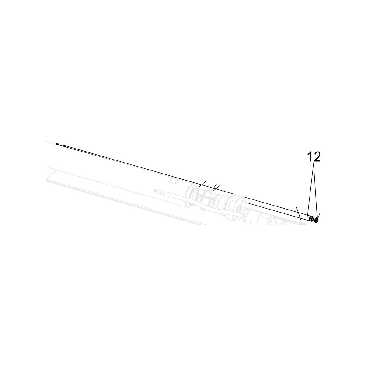 J275ha tube aliment.avec tirants - FAAC 63003298 