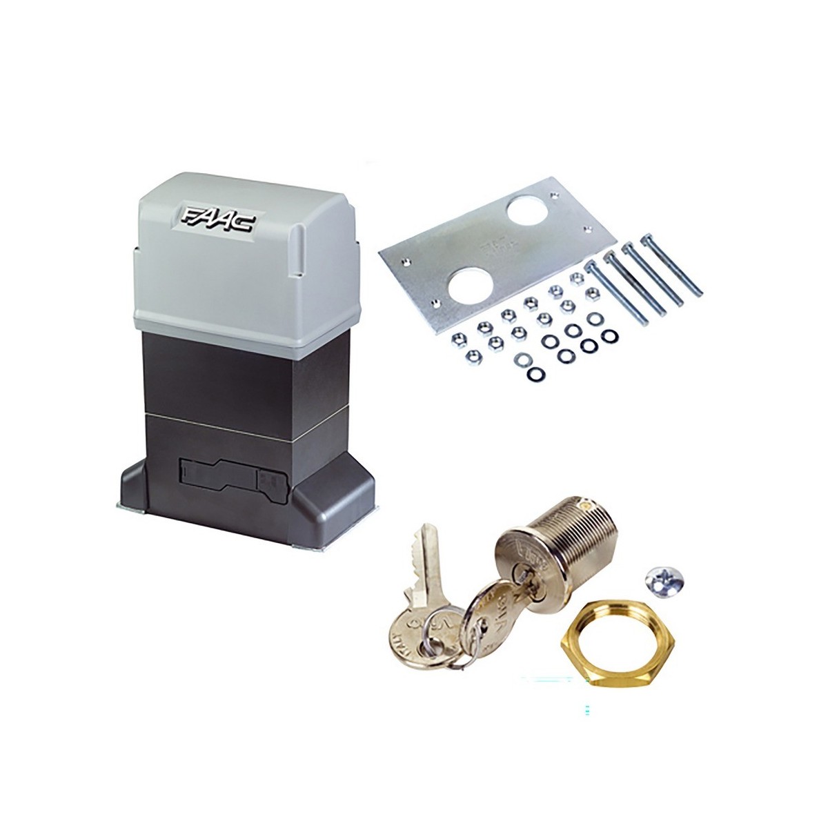 Box 844 er z16 avec plaque de fondation et cylindre verrouillage - FAAC BX844Z16 