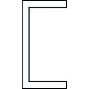 Profile en u de fixation peripherique tk35 40x20x2 l6500mm alu naturel  - FAAC 105437 