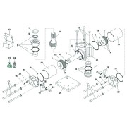 750 - verin hydraulique standard ouverture 100° (avant 2003) - FAAC 108757 