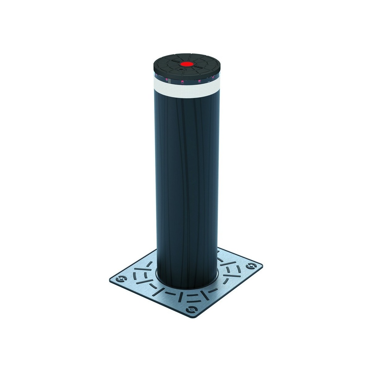 Js80 f h1000mm acier peint ral7021 avec led et cylindre. - FAAC 117651 