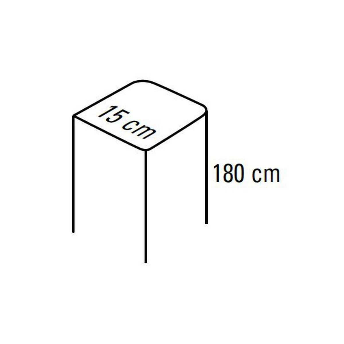 S2500i - poteau en aluminium l15xh180cm brut - FAAC 170POAP18B 