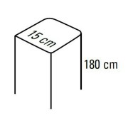 S2500i - poteau en aluminium l15xh180cm brut - FAAC 170POAP18B 