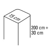 S2500i - poteau en aluminium l15xh200cm brut. a sceller. - FAAC 170POAS203B 