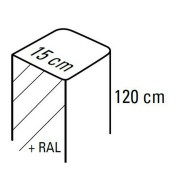 C4000i - poteau en aluminium l15xh120cm. ral a choisir. a encastrer. - FAAC 170POSP120ral 