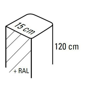 C4000i - poteau en aluminium l15xh120cm. ral a choisir. a encastrer. - FAAC 170POSP120ral 