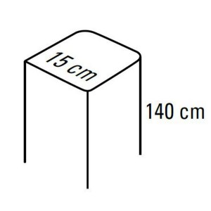 C4000i - poteau en aluminium l15xh140cm brut. a encastrer. - FAAC 170POSP140B 