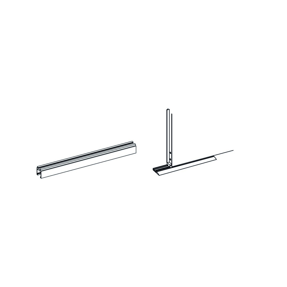 Profile de liaison chariot  vantail pour kit apn 900mm - FAAC 390883 