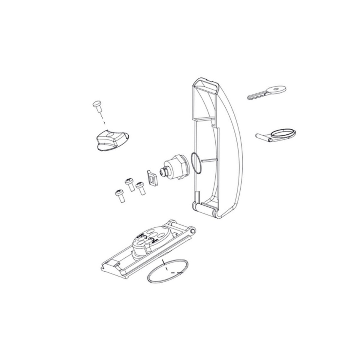 400/422 - deverrouillage exterieur (systeme complet avec cle) - FAAC 4185045 