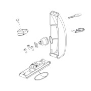 400/422 - deverrouillage exterieur (systeme complet avec cle) - FAAC 4185045 