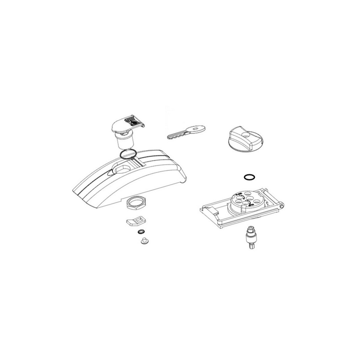 S450h - deverrouillage exterieur (systeme complet avec cle) pour s450h cbac - FAAC 63001985 