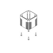 412 - corps d'operateur gauche pour moteur electromecanique pour portail battant - FAAC 63003280 