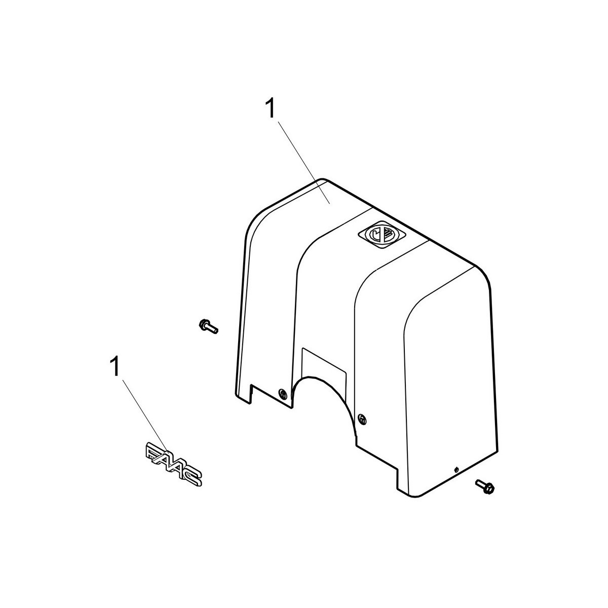 C734 - capot. piece detachee pour gamma kit, c734 - FAAC 63003494 