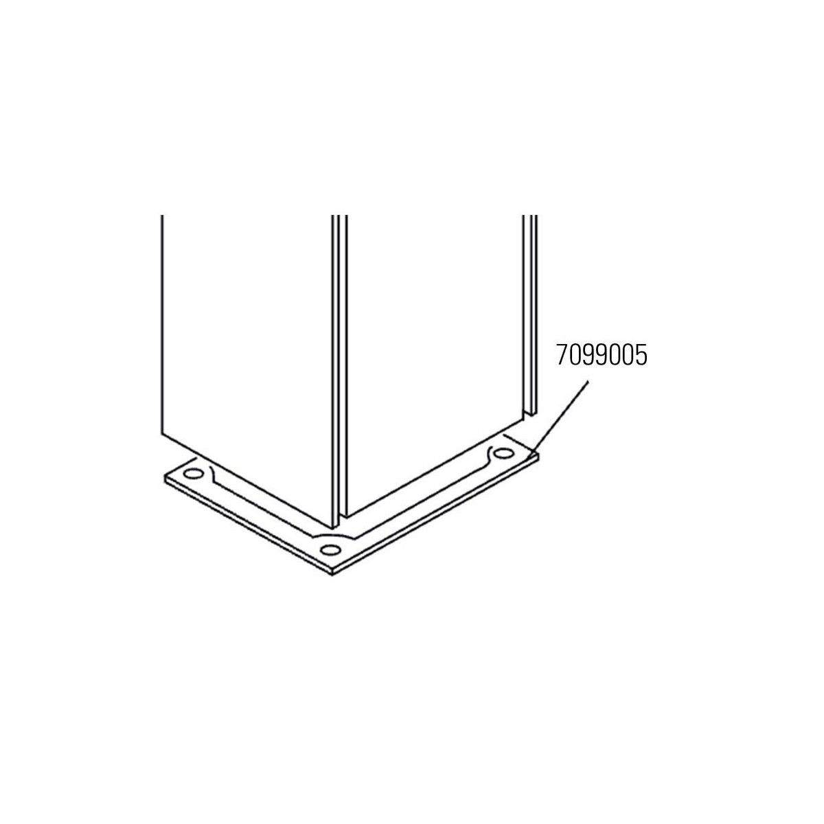 Joints plat. piece detachee pour operateur 560 et 580, et barriere 630 - FAAC 7099005 
