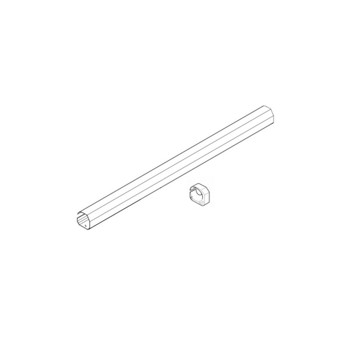 412 - carter de protection tige (v.2000) pour moteur de portail battant 412 - FAAC 7272795 