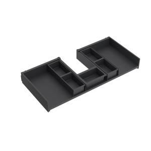 Tiroir metallic haut pour meuble de 800 mm avec découpe siphon, profondeur 45 - SALGAR 103144 