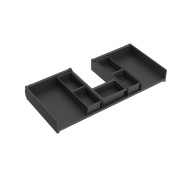 Tiroir metallic haut pour meuble de 1200 mm avec découpe siphon, profondeur 45 - SALGAR 103146 