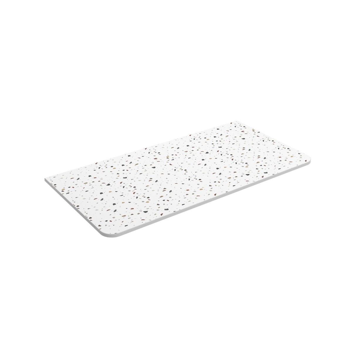 Plan de toilette UNIIQ 1200 sans usinage TERRAZO NATURA 1210 x 12 x 460 mm - SALGAR 103175 