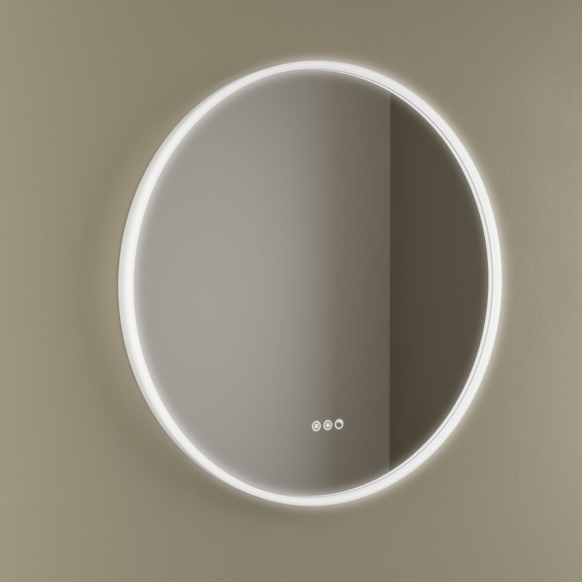 Miroir Kori Curve 800 Circulaire Avec Éclairage Led Avec Capteur (15+18-22 W - Biled ºk) Ip44 Diam. 800 Mm - SALGAR 113758 
