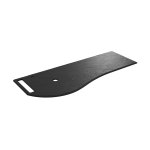 Plan de toilette MAM 1290 droite porte-serviettes ARDOISE noirE 1290x12x510mm - SALGAR 96752 