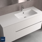 Plan vasque VILNA 1405 coquette à gauche pour meuble de 700 MINERALsolID MAT - SALGAR 97051 