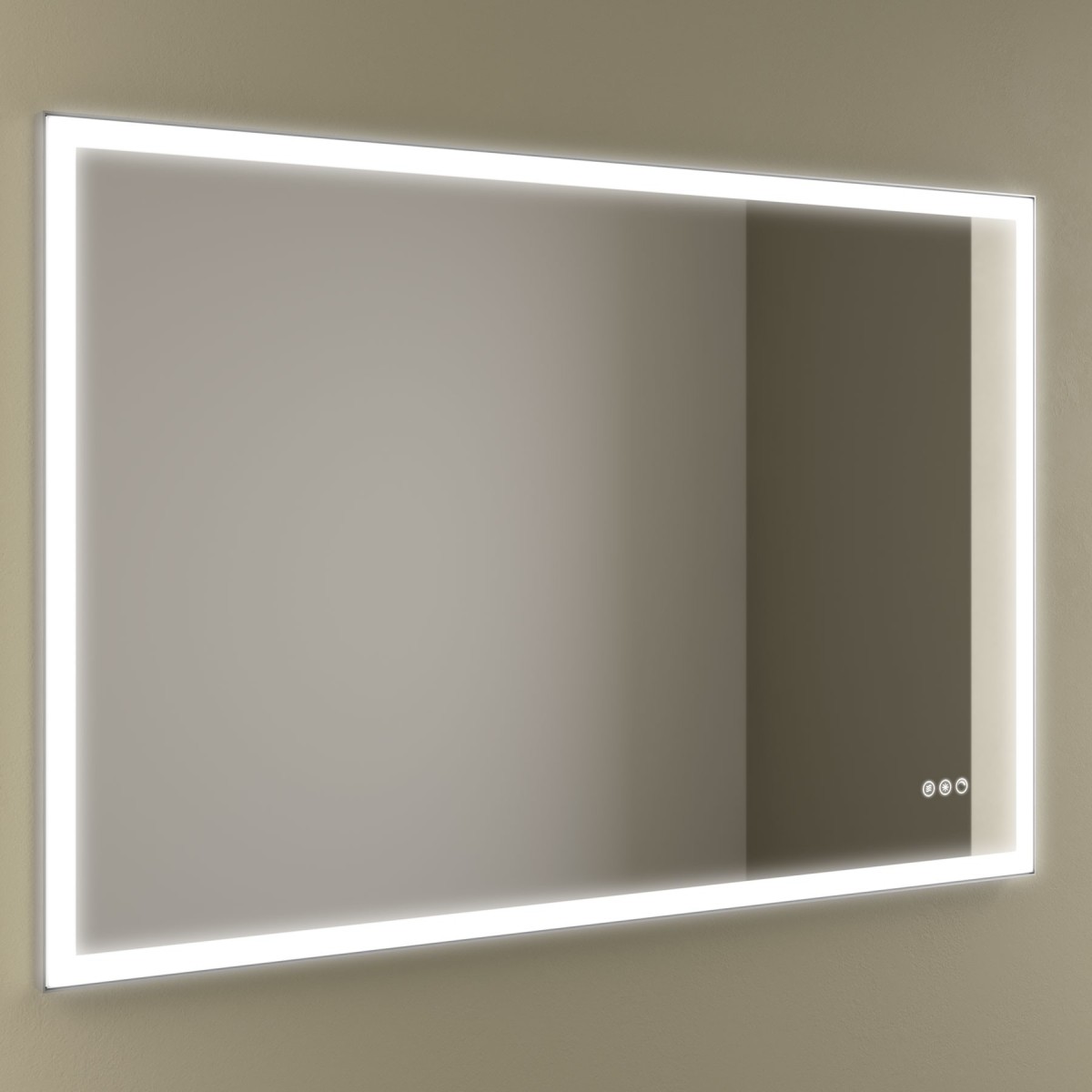 Miroir Memphis 1200 Horizontal Avec Éclairage Led Avec Capteur (23+26-36 W - Biled ºk) Ip44 1200 X 800 Mm - SALGAR 113763 