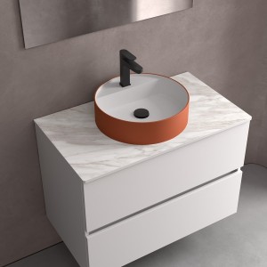 Vasque à poser BICAsolid surface TERRACOTA - SALGAR 103314 