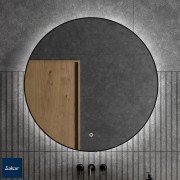 Miroir Globe 1000 Circulaire Avec Éclairage Led Avec Capteur (15 W - 40000ºk.) Ip44 Noir Diam. 1000 Mm - SALGAR 113749 