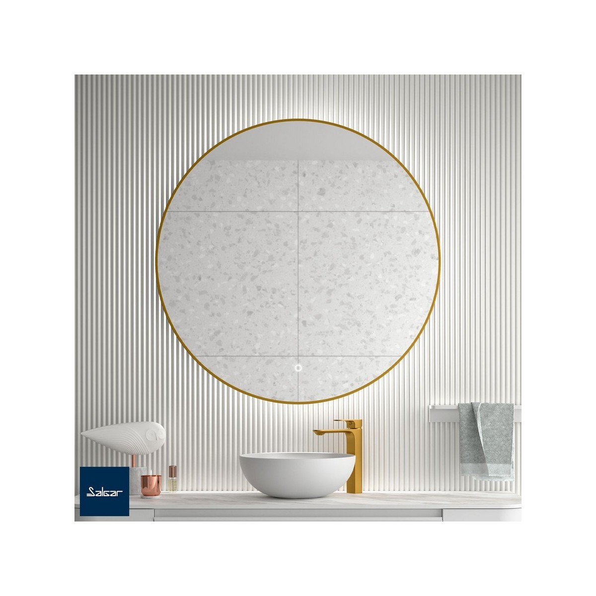 Miroir Globe 1000 Circulaire Avec Éclairage Led Avec Capteur (15 W - 40000ºk.) Ip44 Neutra Diam. 1000 Mm - SALGAR 113750 