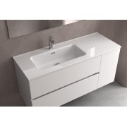 Lavabo Constanza 1100D Sans Siphon Et Bonde Clic-Clac, Pour Meuble 800 Blanc Brillant 1100 X 20 X 460 Mm - SALGAR 113773 
