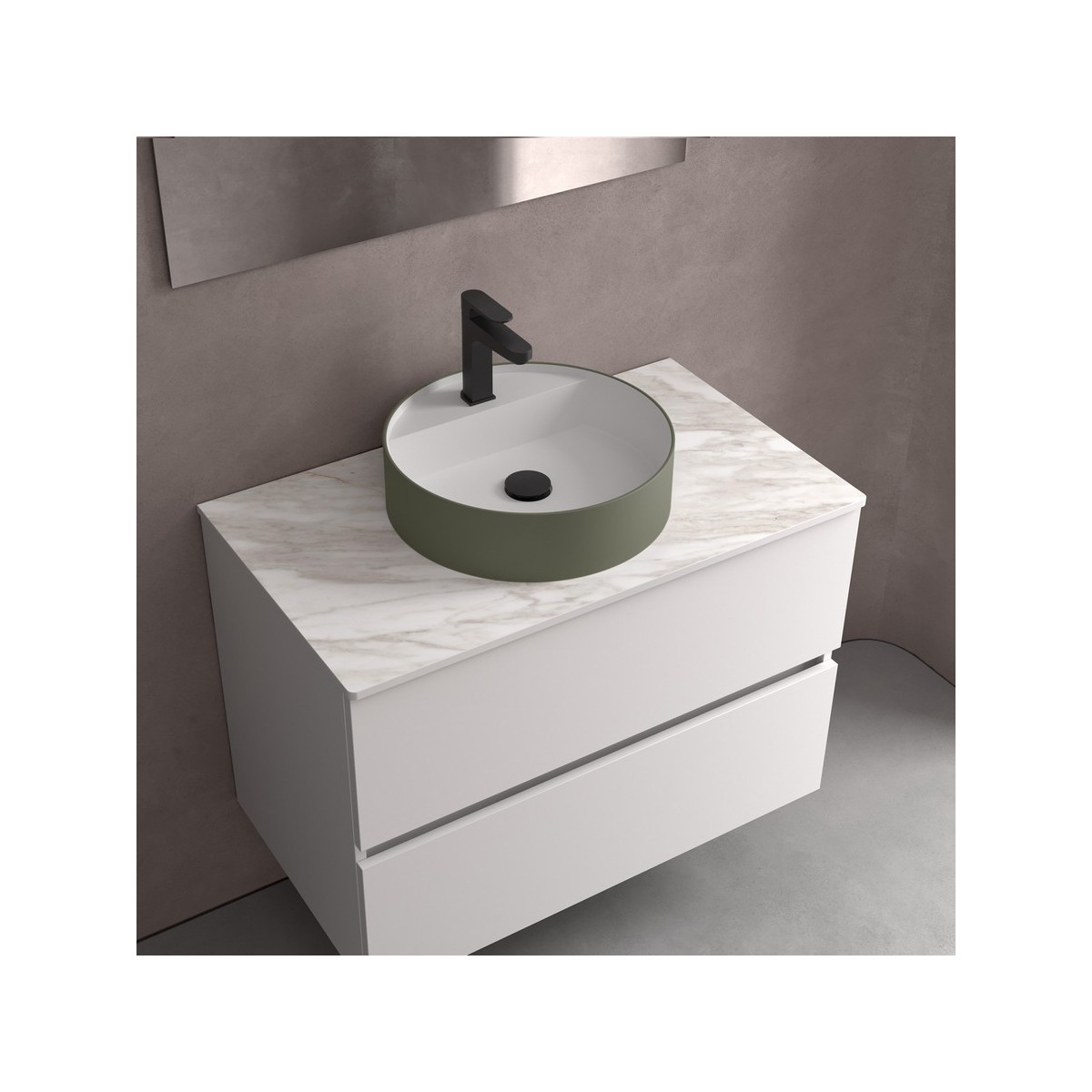 Vasque à poser BICAsolid surface GREEN FOREST - SALGAR 103315 