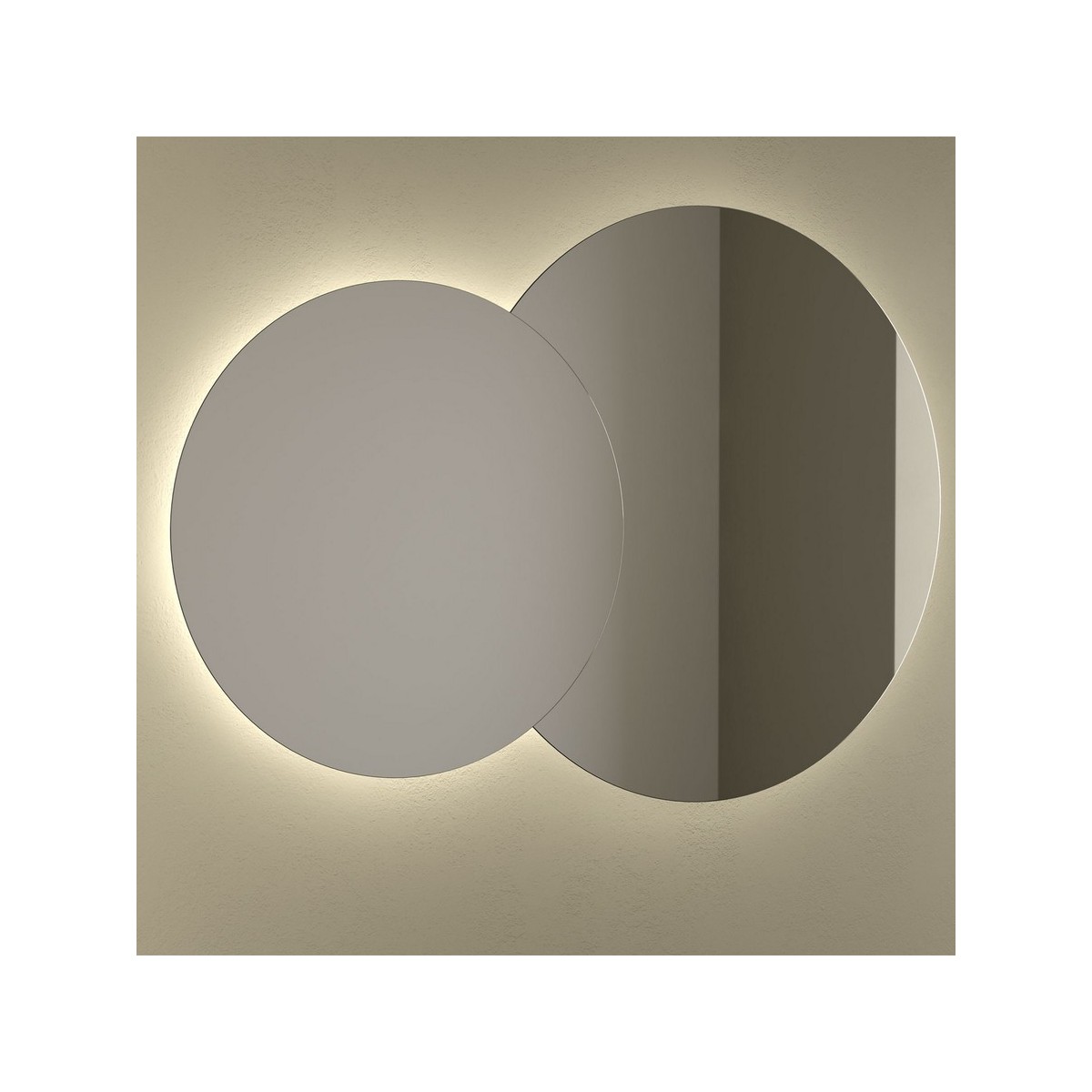 Miroir DOPPIO double circulaire avec luminaire led (20 W-4000ºK.) IP44 - SALGAR 103355 