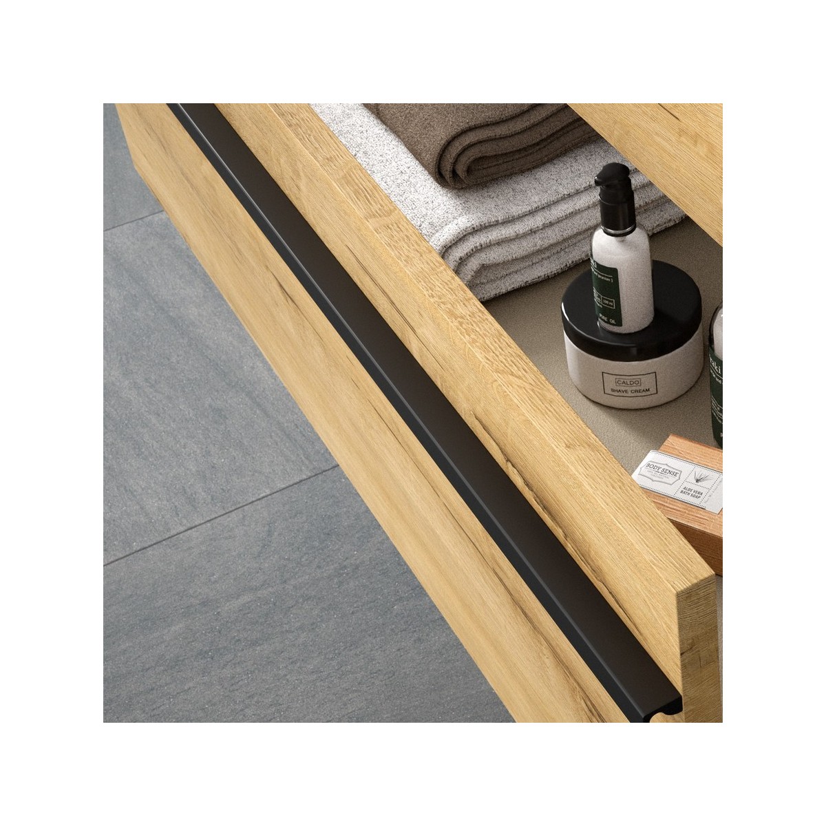 Poignée Attila 1400 Noir Mat - SALGAR 110497 