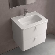 Lavabo Uniiq 610 Blanc Mat Sans Siphon Et Bonde Clic-Clac - SALGAR 113427 