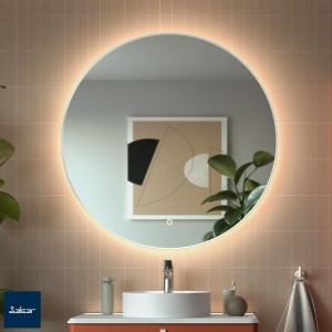 Miroir Globe 1000 Circulaire Avec Éclairage Led Avec Capteur (15 W - 40000ºk.) Ip44 Diam. 1000 Mm - SALGAR 113748 