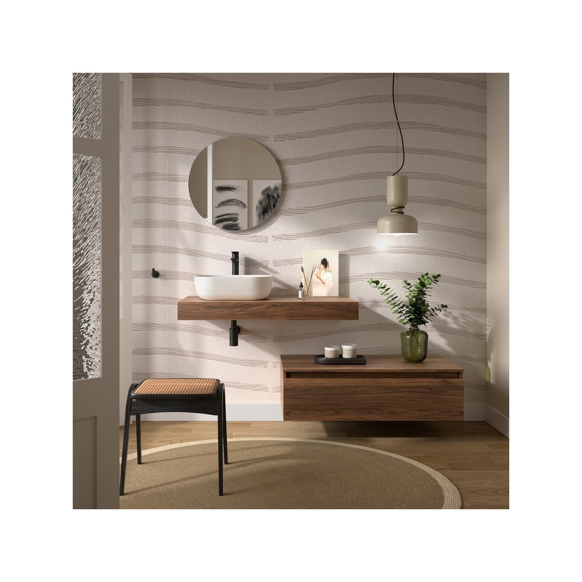 Plan De Toilette Domus 600 Chêne Naturel H108 - SALGAR 113888 