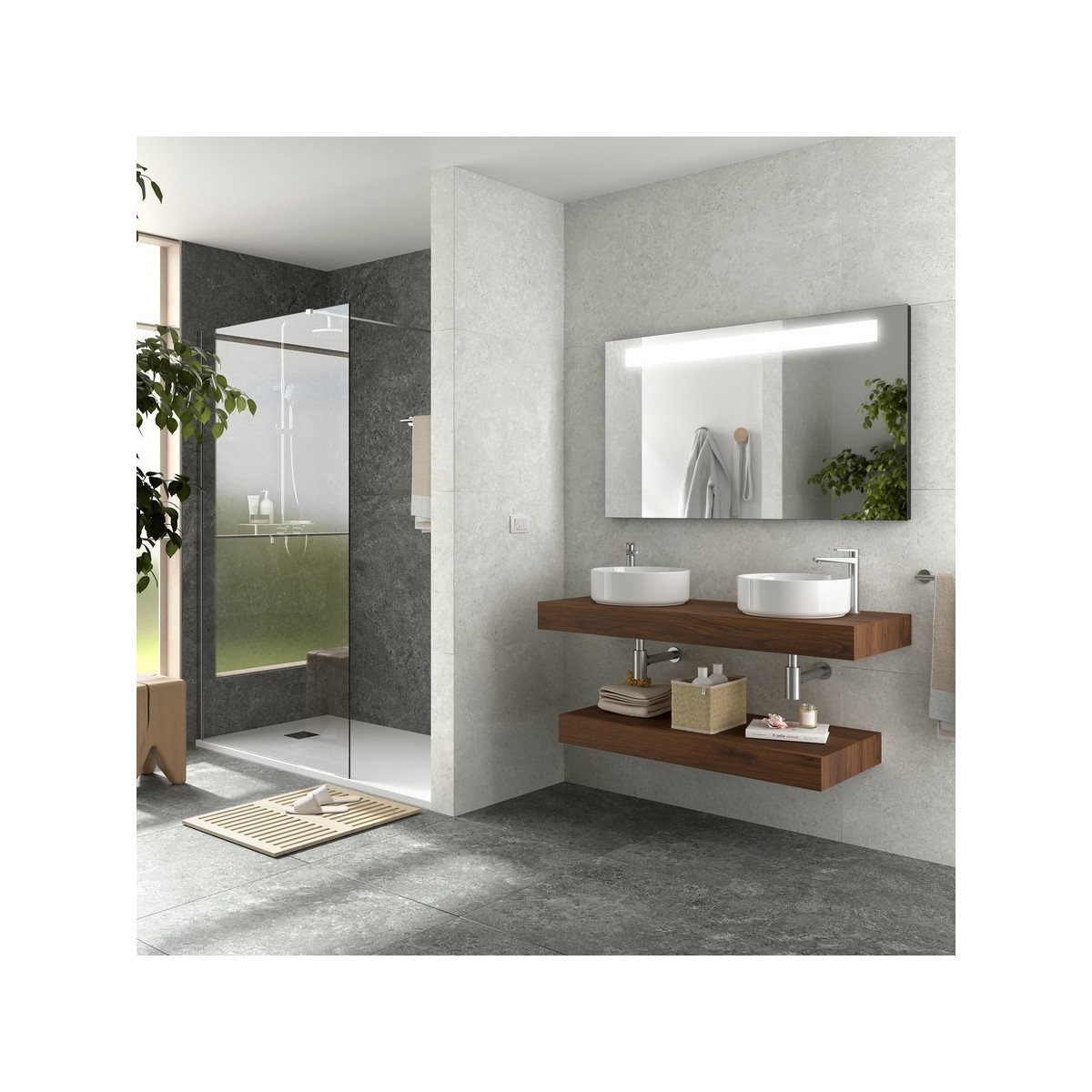 Plan De Toilette Domus 600 Chêne Naturel H111 - SALGAR 113891 