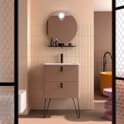 Meuble salle de bain UNIIQ 600 2 tiroirs Cajun H540 P450 - SALGAR 117883 