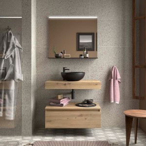 Plan de toilette DOMUS 800 Chêne Montana H100 P450 - SALGAR 117919 