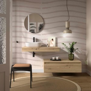 Plan de toilette DOMUS 1000 Chêne Montana H100 P450 - SALGAR 117921 