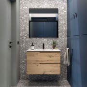 Ensemble meuble et vasque VIMA 800 2 tiroirs Chêne Montana P450 - SALGAR 117941 