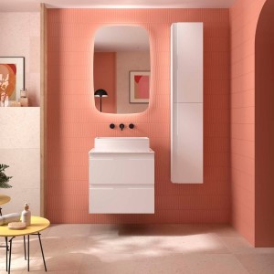 Meuble salle de bain EA 600 2 tiroirs White Cotton H540 P450 - SALGAR 119039 