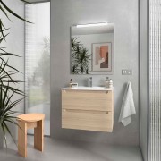 Meuble salle de bain MONTERREY 700 2 tiroirs Chêne Sienna H540 P450 - SALGAR 119329 