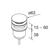 Siphon-vidage FLOW Noir - SALGAR 102305 