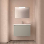 Ensemble meuble et vasque NOJA II 800 2 portes Gris satiné P450 - SALGAR 118462 