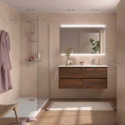 Ensemble meuble et vasque NOJA II 1200 4 tiroirs Noyer Maya P450 - SALGAR 118806 